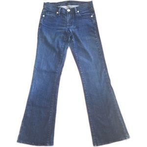 BCBG MaxAzria Jean low rise flared bottom jeans